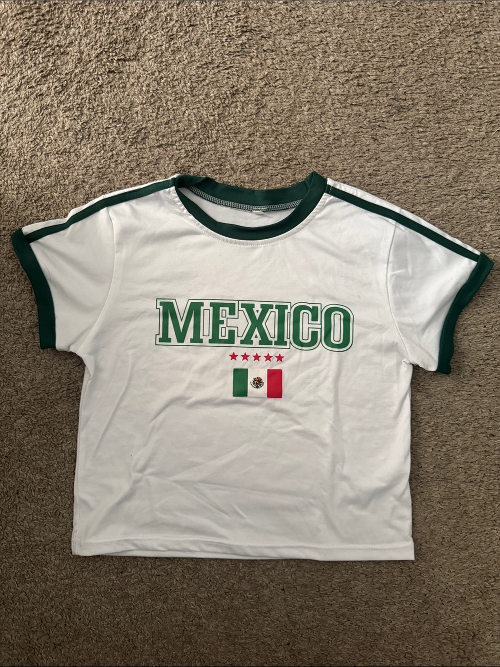 Mexico Graphic Tee with Green Trim